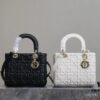 Dior Top-Grade Original Leather Five-Gusset Lady Dior Bag 'Black Embossed Diamond Quilting'