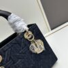Dior Top-Grade Original Leather Cannage Lady Dior Bag in Black Embossed Quilting