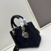 Dior Top-Grade Original Leather Cannage Lady Dior Bag in Black Embossed Quilting