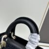 Dior Top-Grade Original Leather Cannage Lady Dior Bag in Black Embossed Quilting