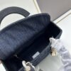 Dior Top-Grade Original Leather Cannage Lady Dior Bag in Black Embossed Quilting