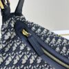 D-Journey Handbag in Blue Oblique Print Fabric – Large Size