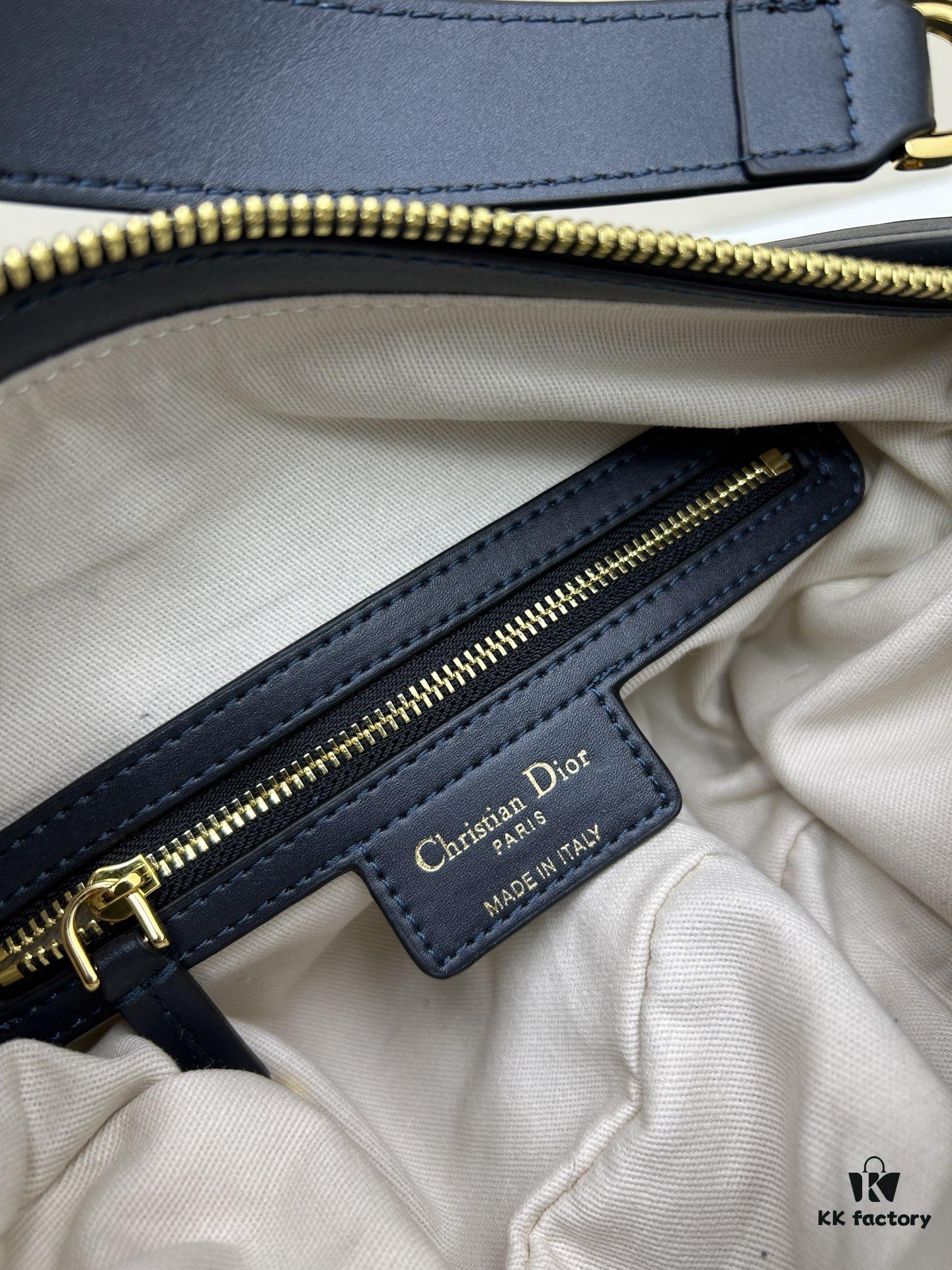 D-Journey Small Bag in Blue Oblique Print Fabric