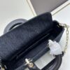 Dior Lady Dior Top-Grade Original Leather Five-Gusset Handbag in Black Cowhide with Graphic Cannage Pattern