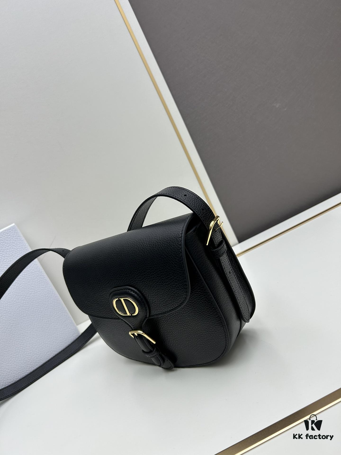 Dior Bobby Tofu Bag, Vintage Full-Grain Leather, 22-inch Size, Early Autumn New Retro Style