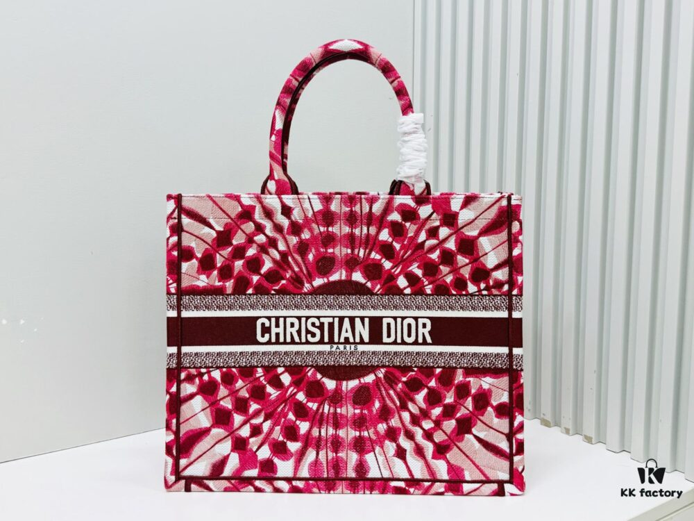 Dior Book Tote Large Size, Original Order, Thick Yarn Fabric