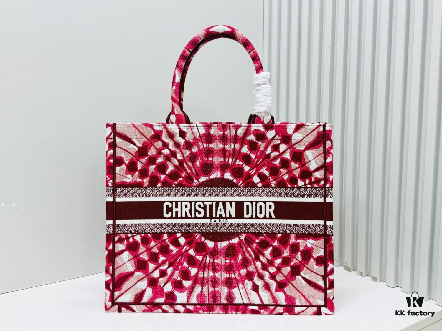 Dior Book Tote Large Size, Original Order, Thick Yarn Fabric