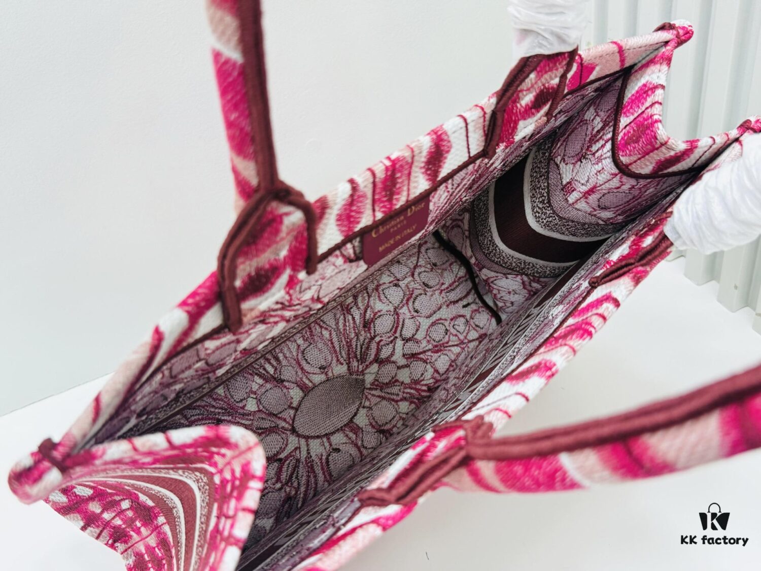 Original Surplus Stock of Thick Yarn Fabric Medium Size [Di0r Book Tote]