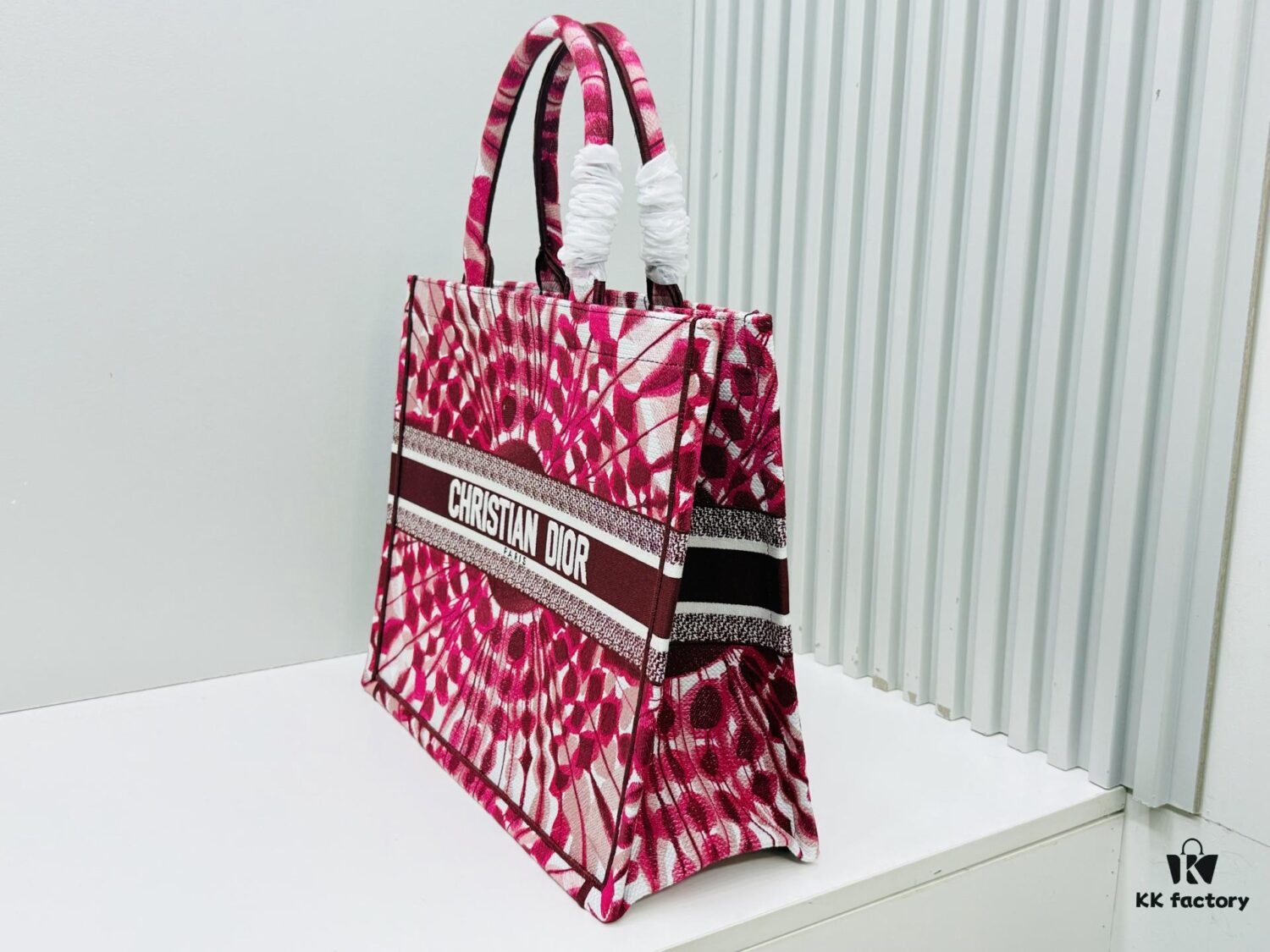 Dior Book Tote Large Size, Original Order, Thick Yarn Fabric