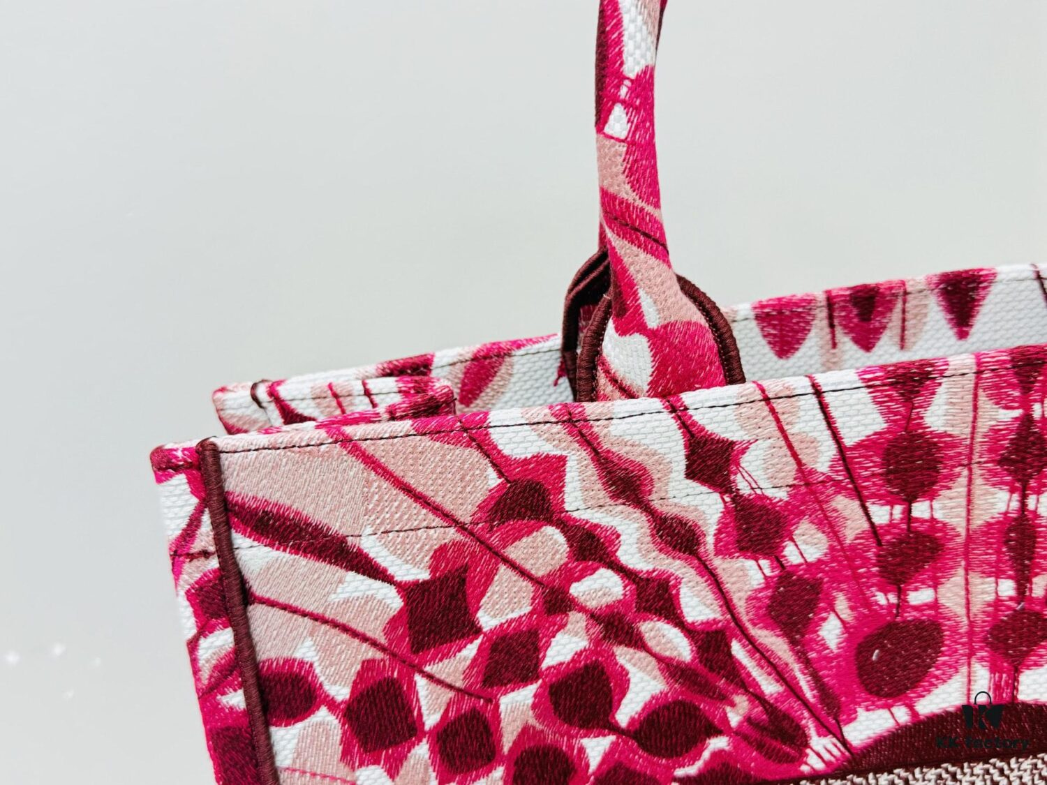 Dior Book Tote Large Size, Original Order, Thick Yarn Fabric