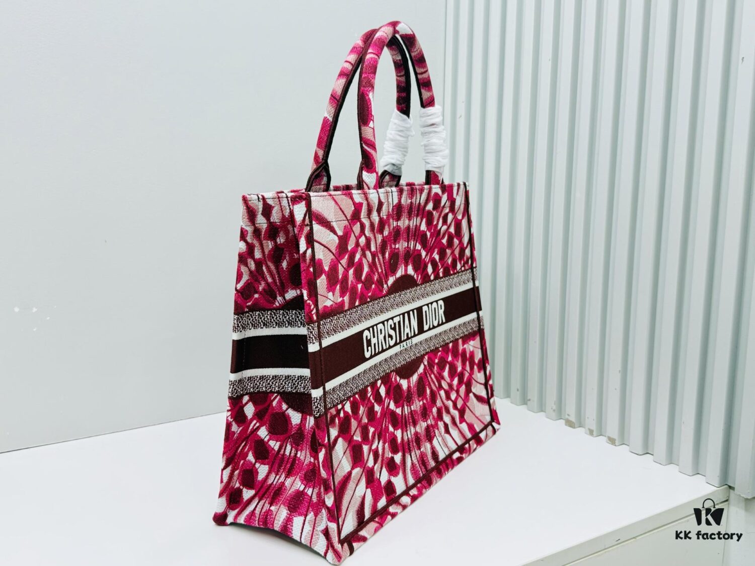 Dior Book Tote Large Size, Original Order, Thick Yarn Fabric