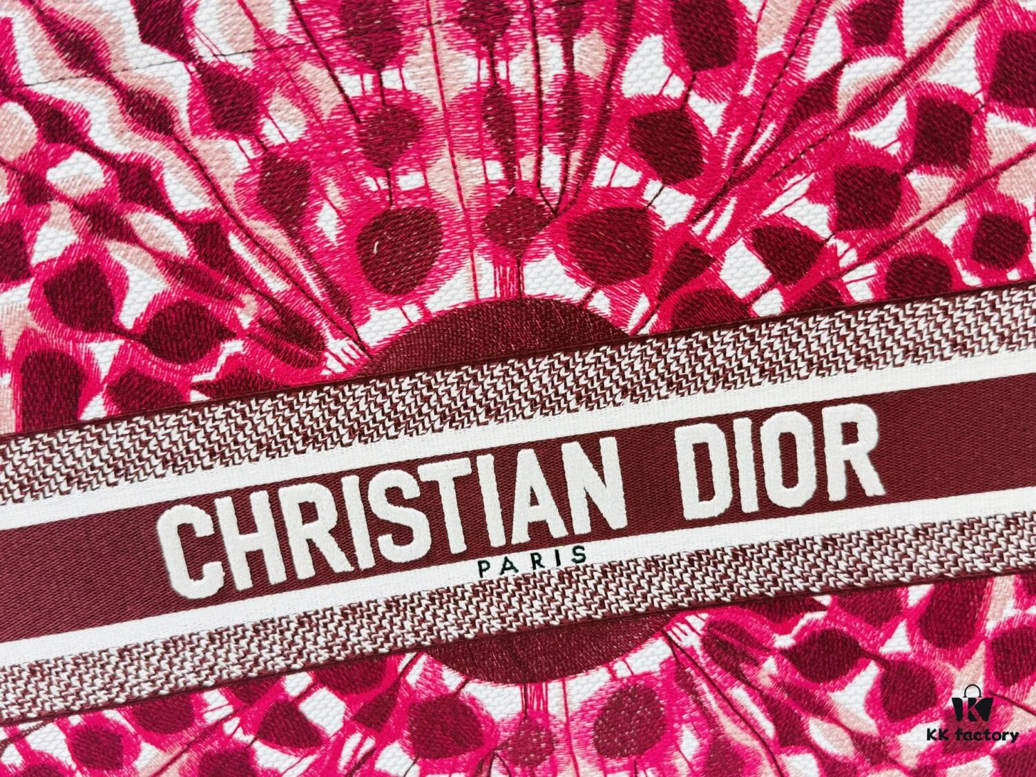 Dior Book Tote Large Size, Original Order, Thick Yarn Fabric