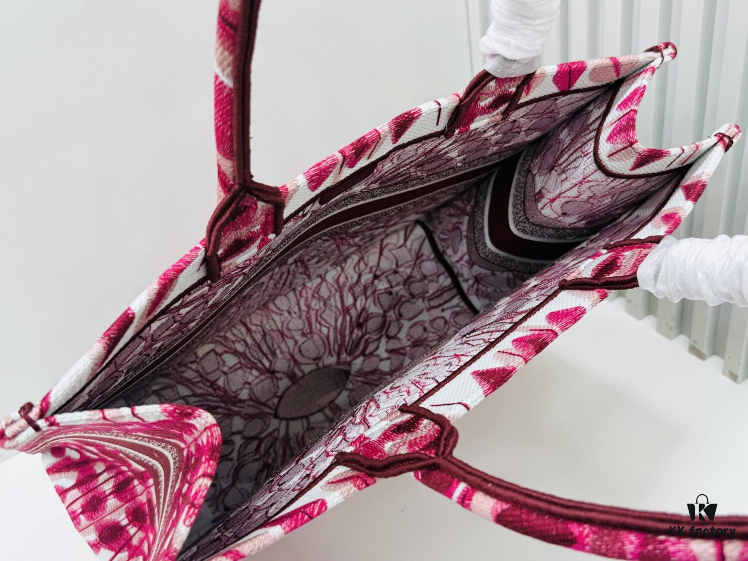 Dior Book Tote Large Size, Original Order, Thick Yarn Fabric