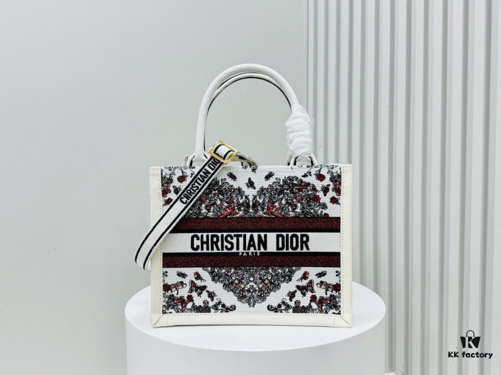 Dior Book Tote 24 Early Spring New Arrival Small Size with Leather Trim