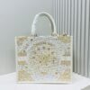 Dior Book Tote24 Early Spring New Arrival, Large Size with Leather Trim