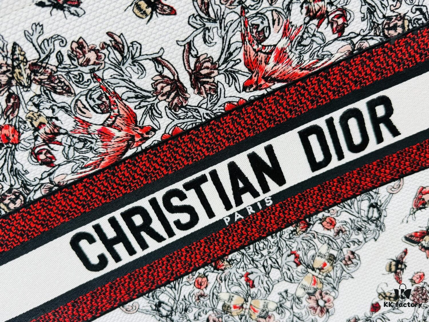 Oversized Original Order Thick Yarn Fabric Dior Book Tote