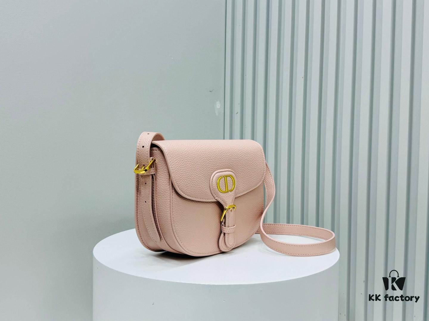 Medium Lychee-textured Dior Bobby Bag 2024 Fall/Winter New Retro Style