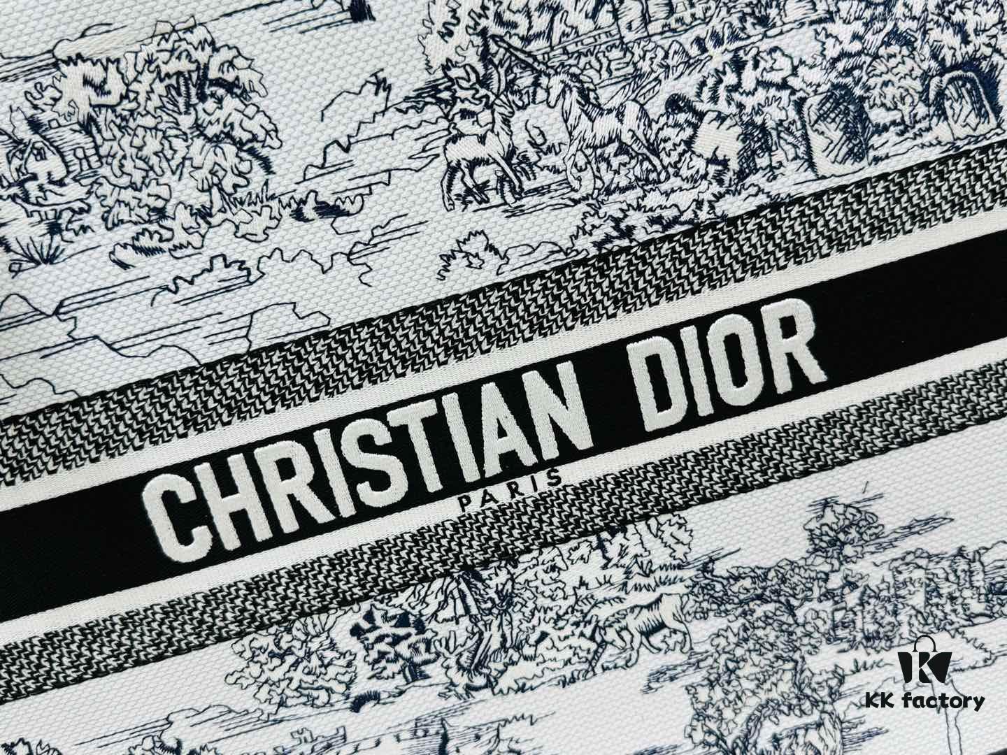 Dior Book Tote24 Early Spring New Arrival Large Size with Leather Trim