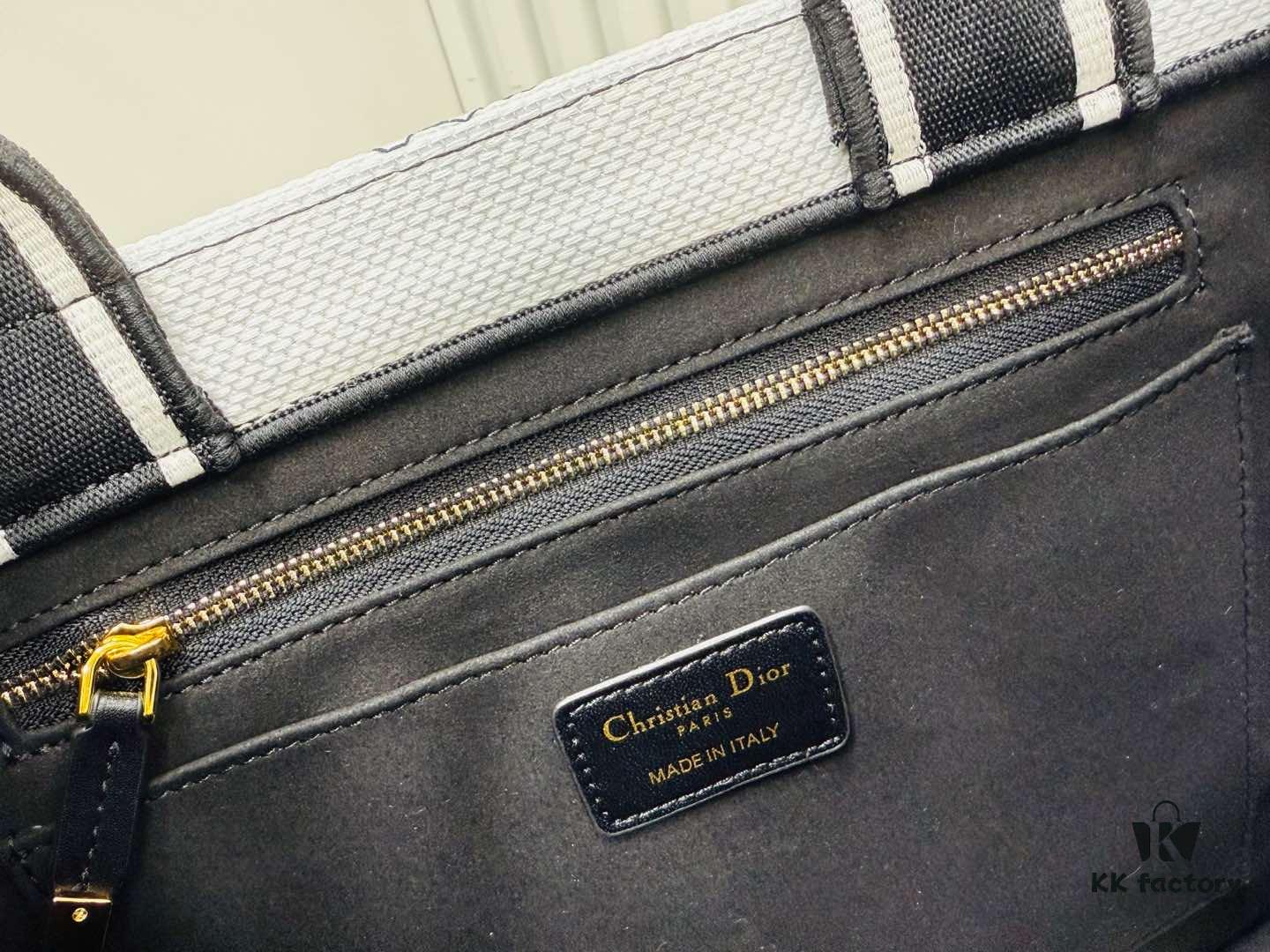 Dior Book Tote24 Early Spring New Arrival Medium Size with Leather Trim