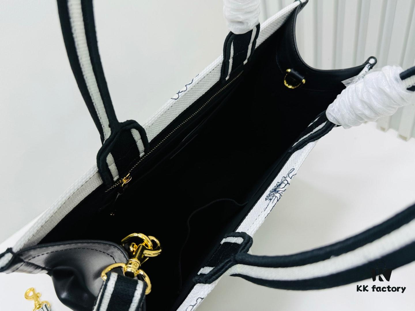 Dior Book Tote24 Early Spring New Arrival Medium Size with Leather Trim