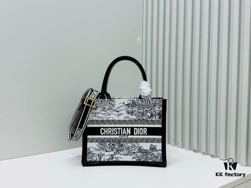 Dior Book Tote 24 Early Spring New Arrival Small Size with Leather Trim