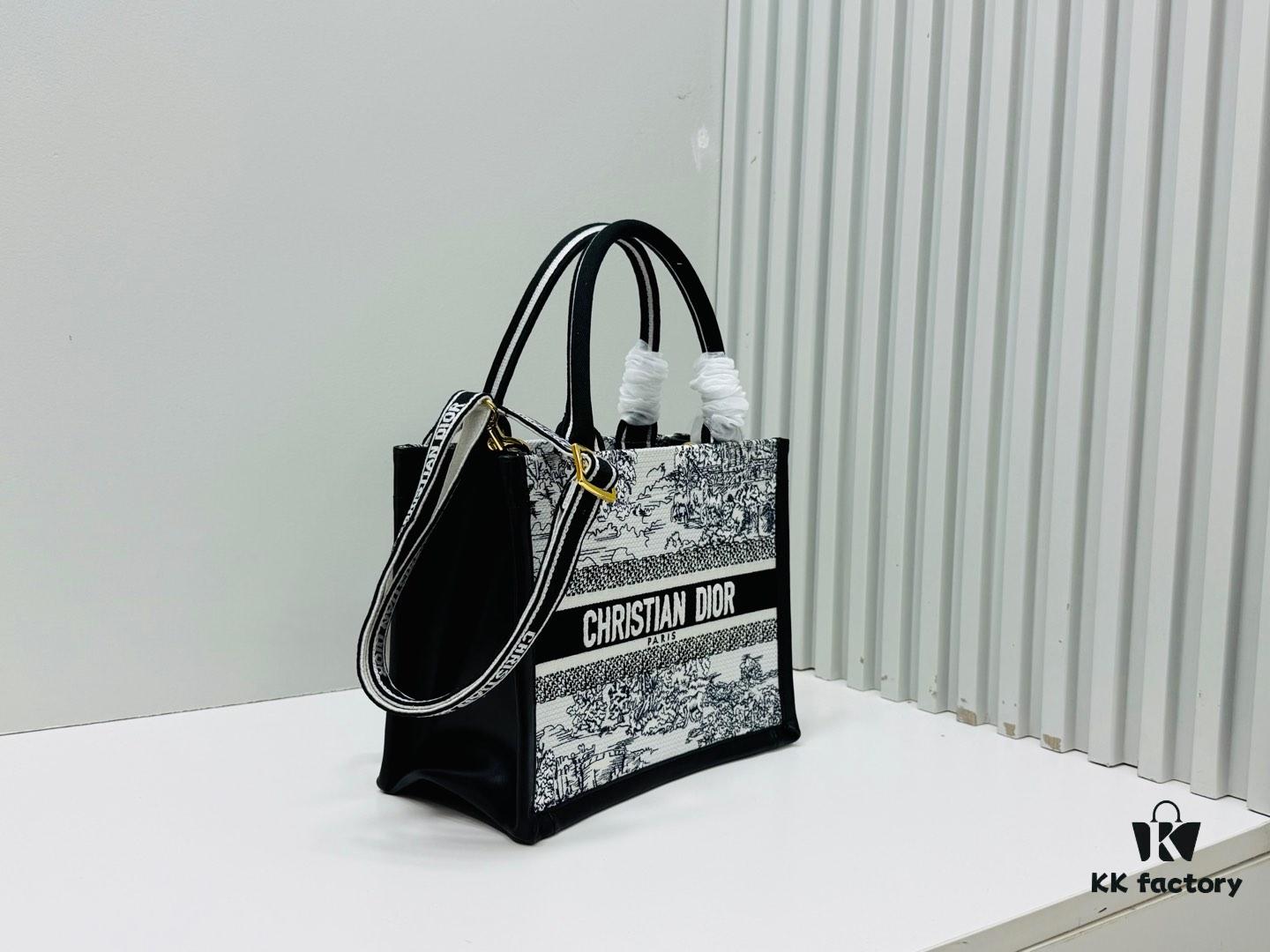 Dior Book Tote 24 Early Spring New Arrival Small Size with Leather Trim