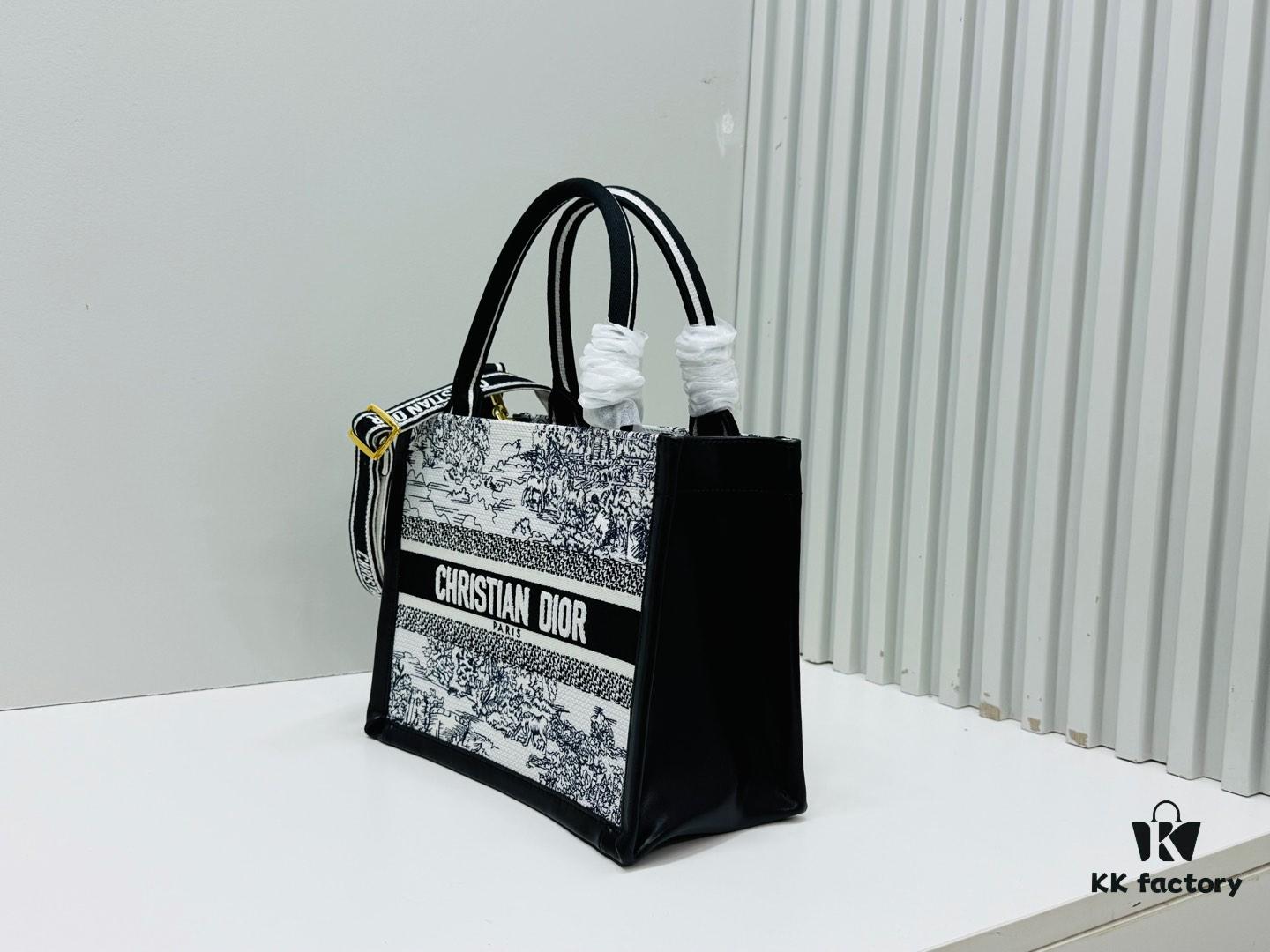 Dior Book Tote 24 Early Spring New Arrival Small Size with Leather Trim