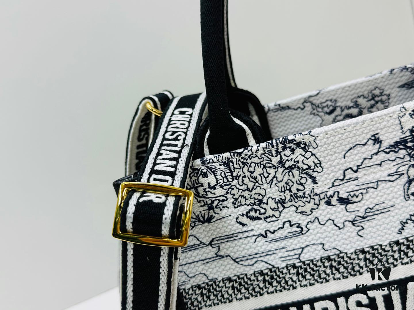 Dior Book Tote 24 Early Spring New Arrival Small Size with Leather Trim