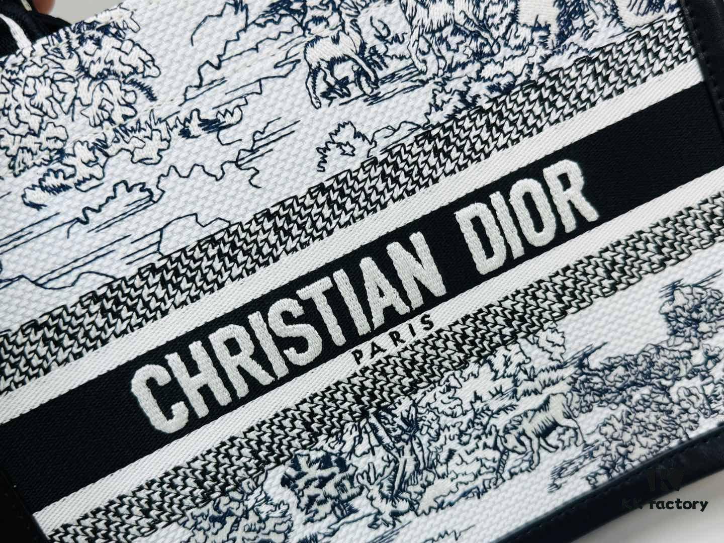 Dior Book Tote 24 Early Spring New Arrival Small Size with Leather Trim