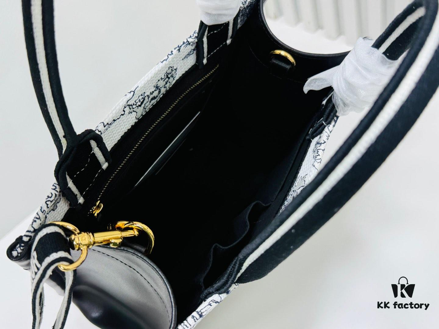 Dior Book Tote 24 Early Spring New Arrival Small Size with Leather Trim