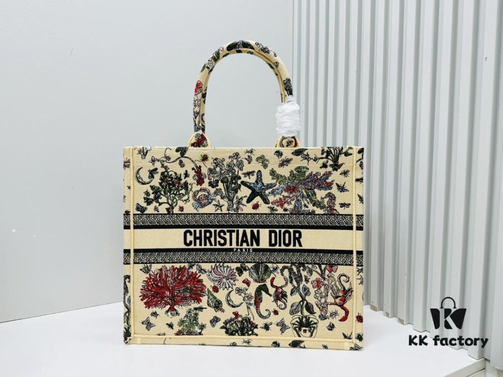 Oversized Original Order Di0r Book Tote - Thick Yarn Fabric