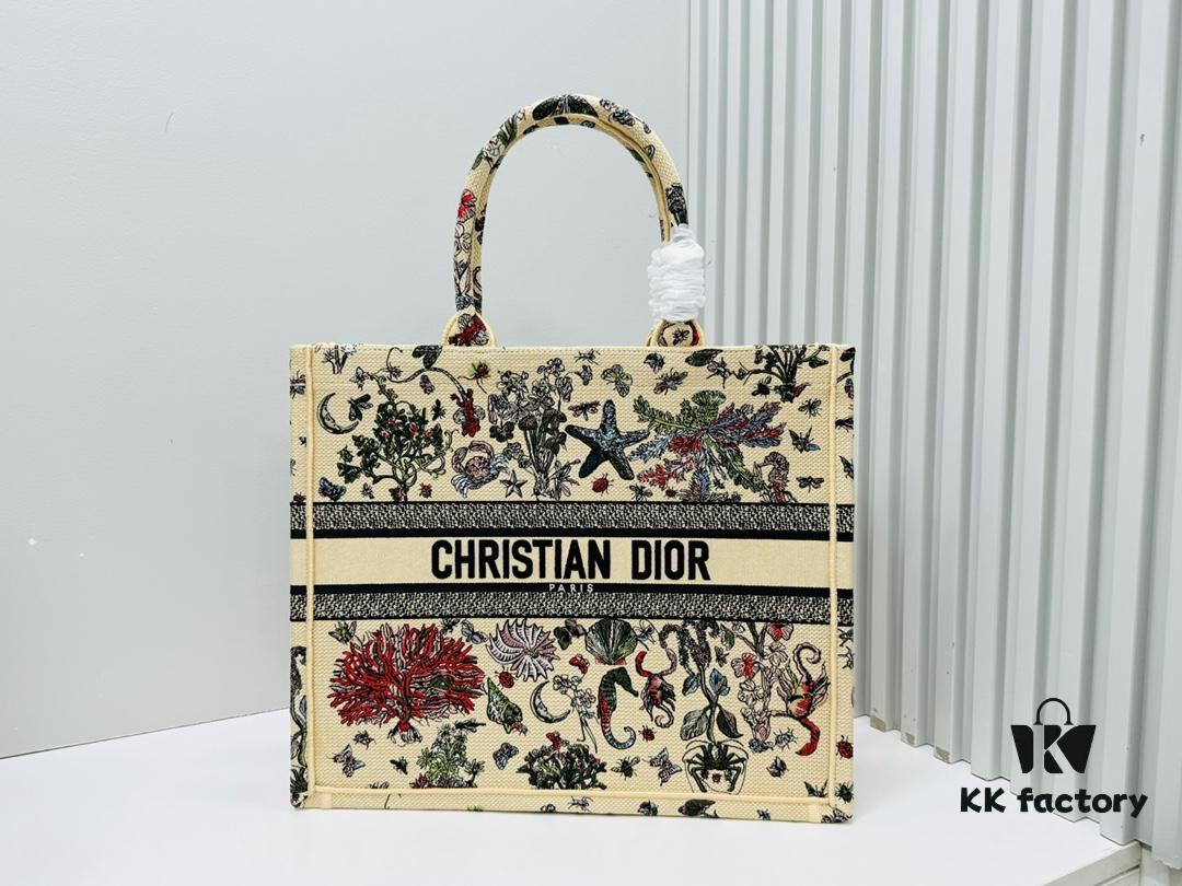 Oversized Original Order Di0r Book Tote - Thick Yarn Fabric