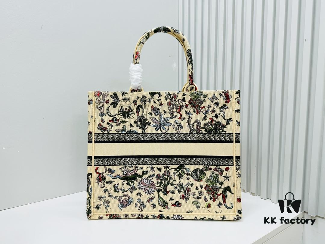 Oversized Original Order Di0r Book Tote - Thick Yarn Fabric