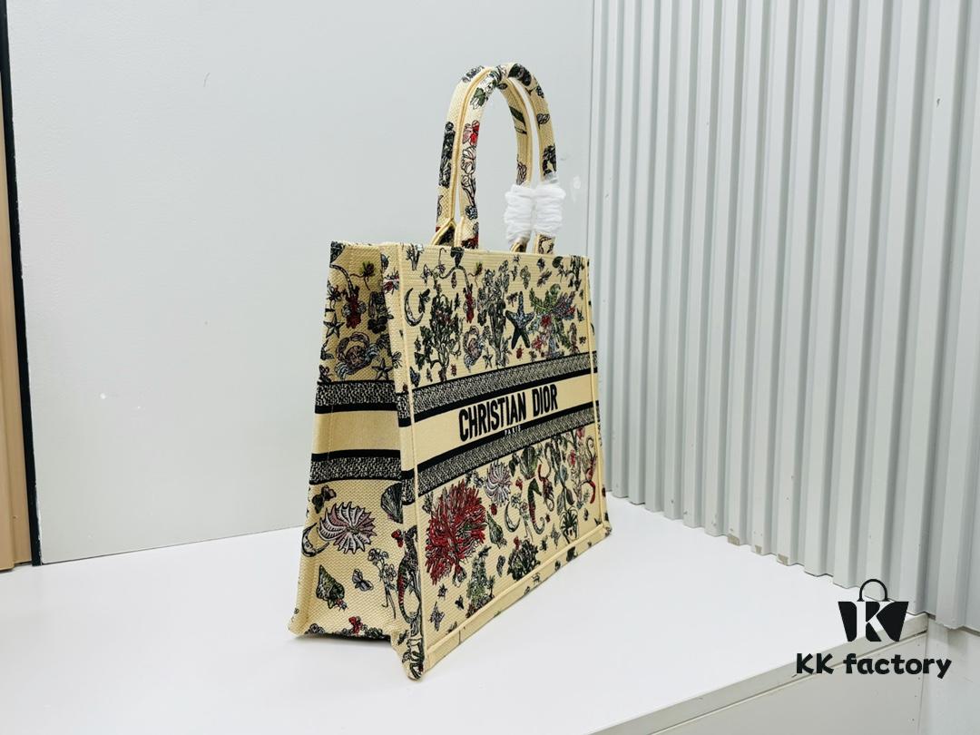 Oversized Original Order Di0r Book Tote - Thick Yarn Fabric