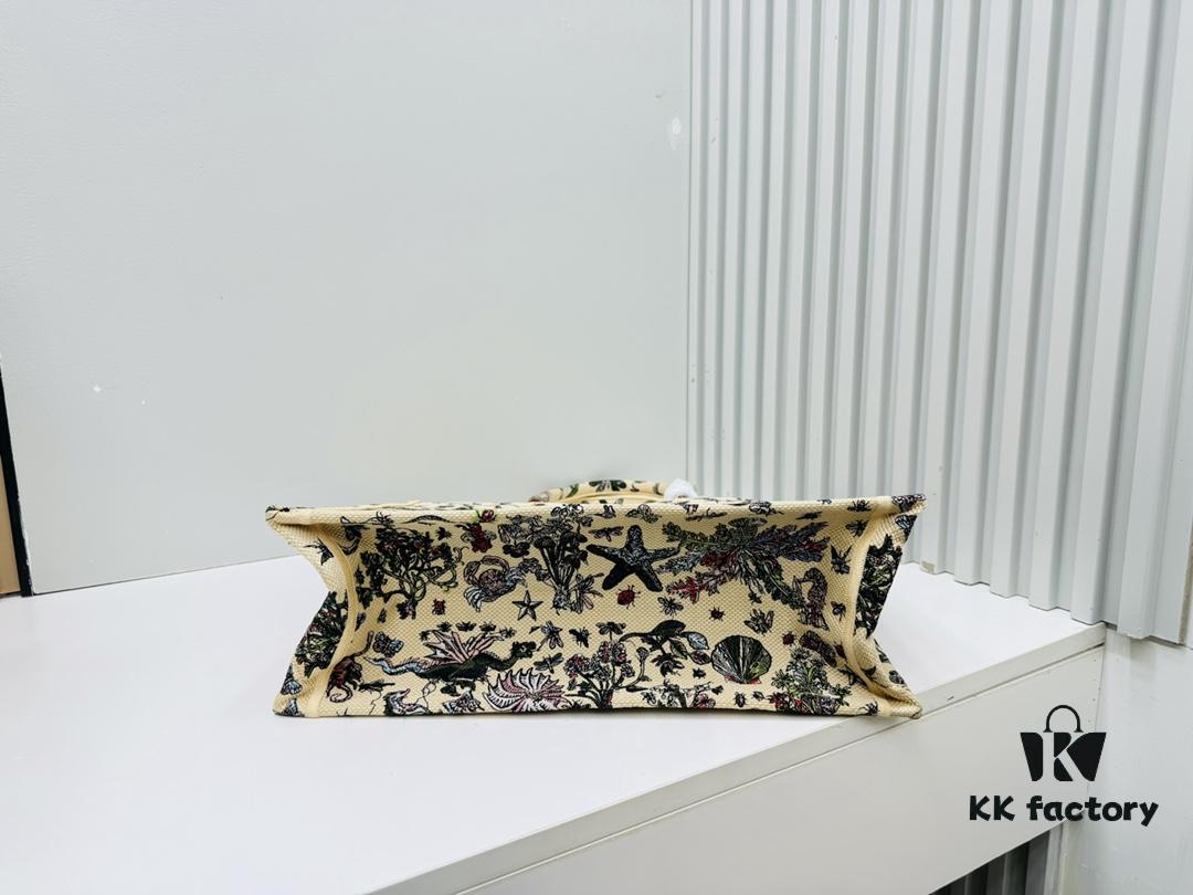 Oversized Original Order Di0r Book Tote - Thick Yarn Fabric