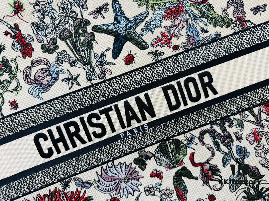 Oversized Original Order Di0r Book Tote - Thick Yarn Fabric