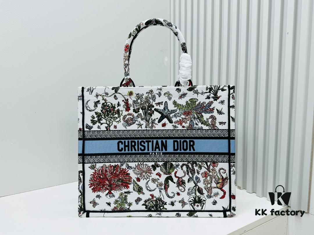 Oversized Original Order Thick Yarn Fabric Dior Book Tote