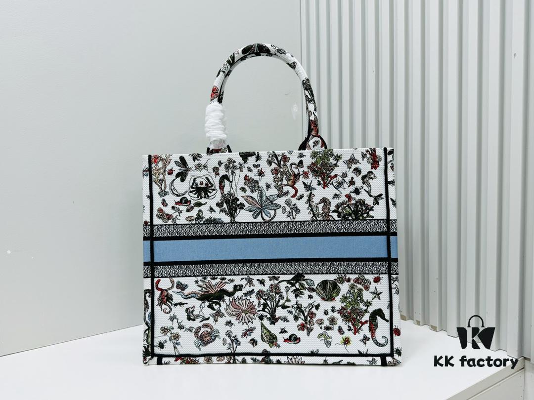 Oversized Original Order Thick Yarn Fabric Dior Book Tote