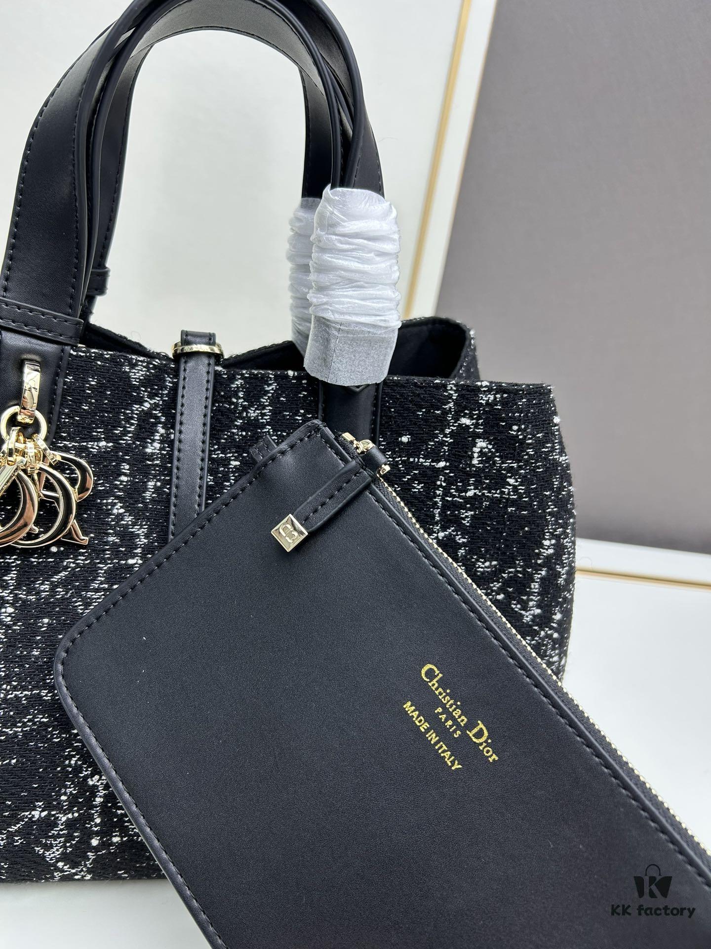 Dior Always Tweed Series, Luxury Original Leather, Quilted Design, Elegant and Stylish Handbag