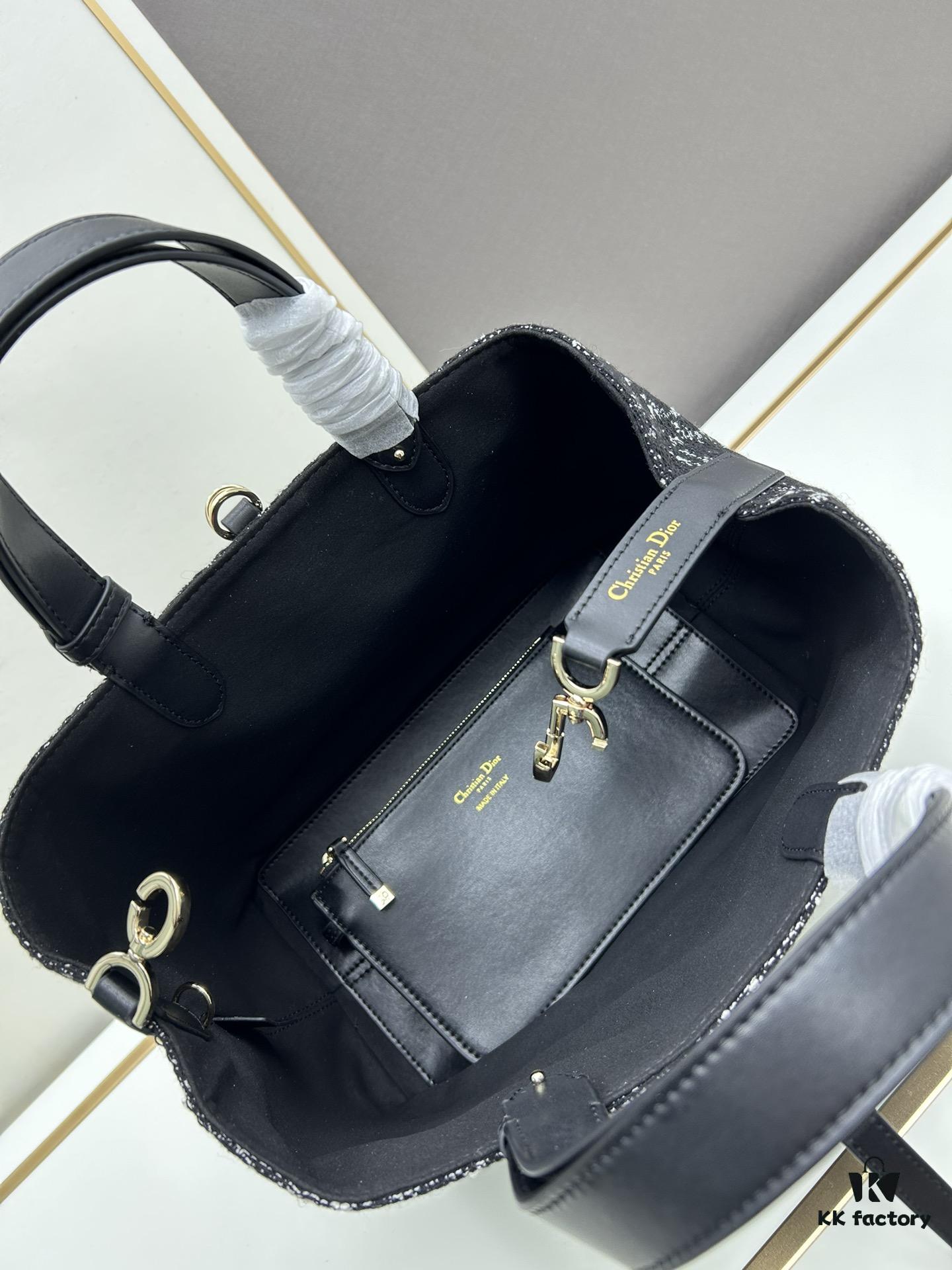 Dior Always Tweed Series, Luxury Original Leather, Quilted Design, Elegant and Stylish Handbag