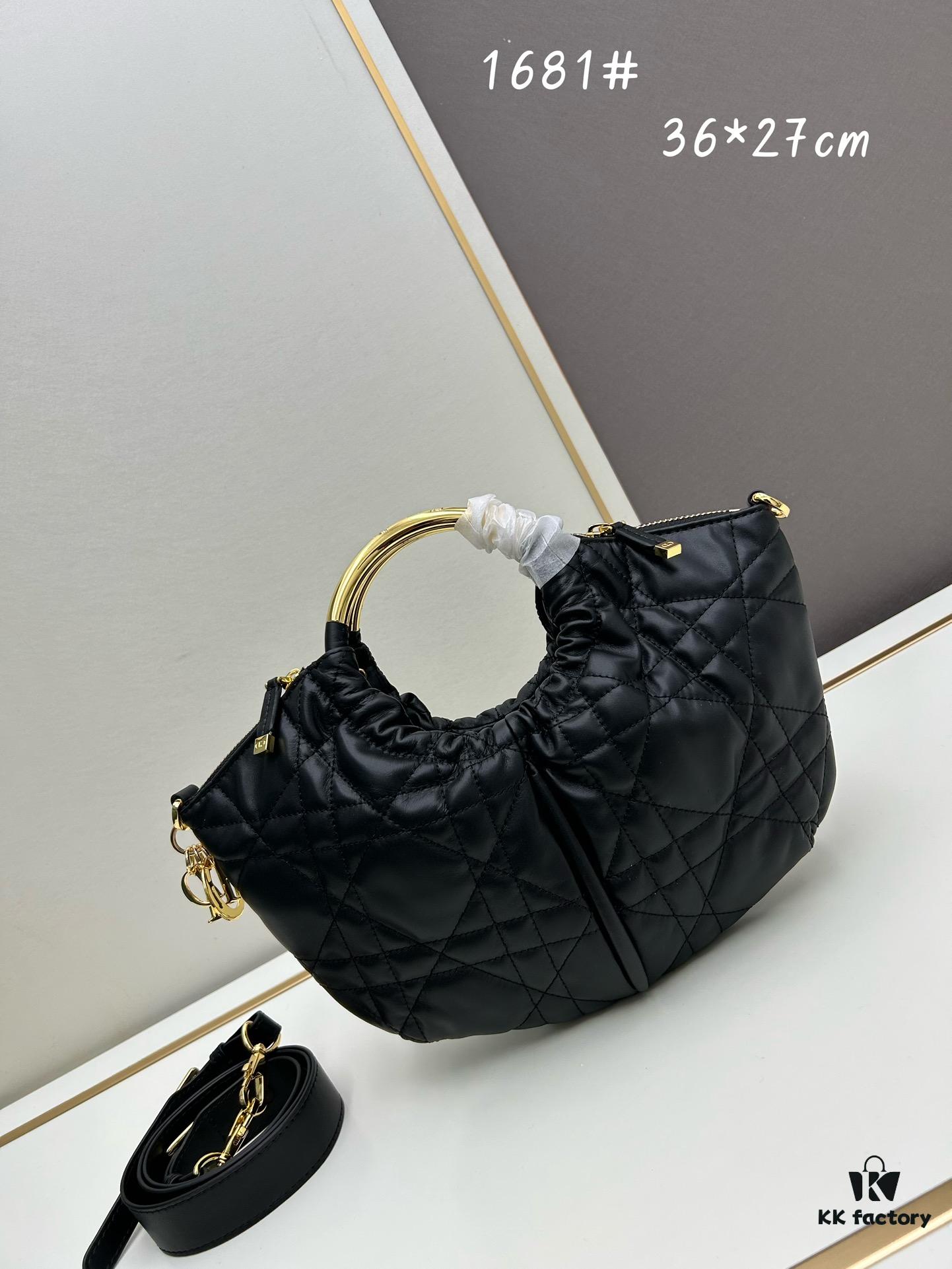 DIOR 2025 New Vintage-Style Puff Bag in Leather and Fabric