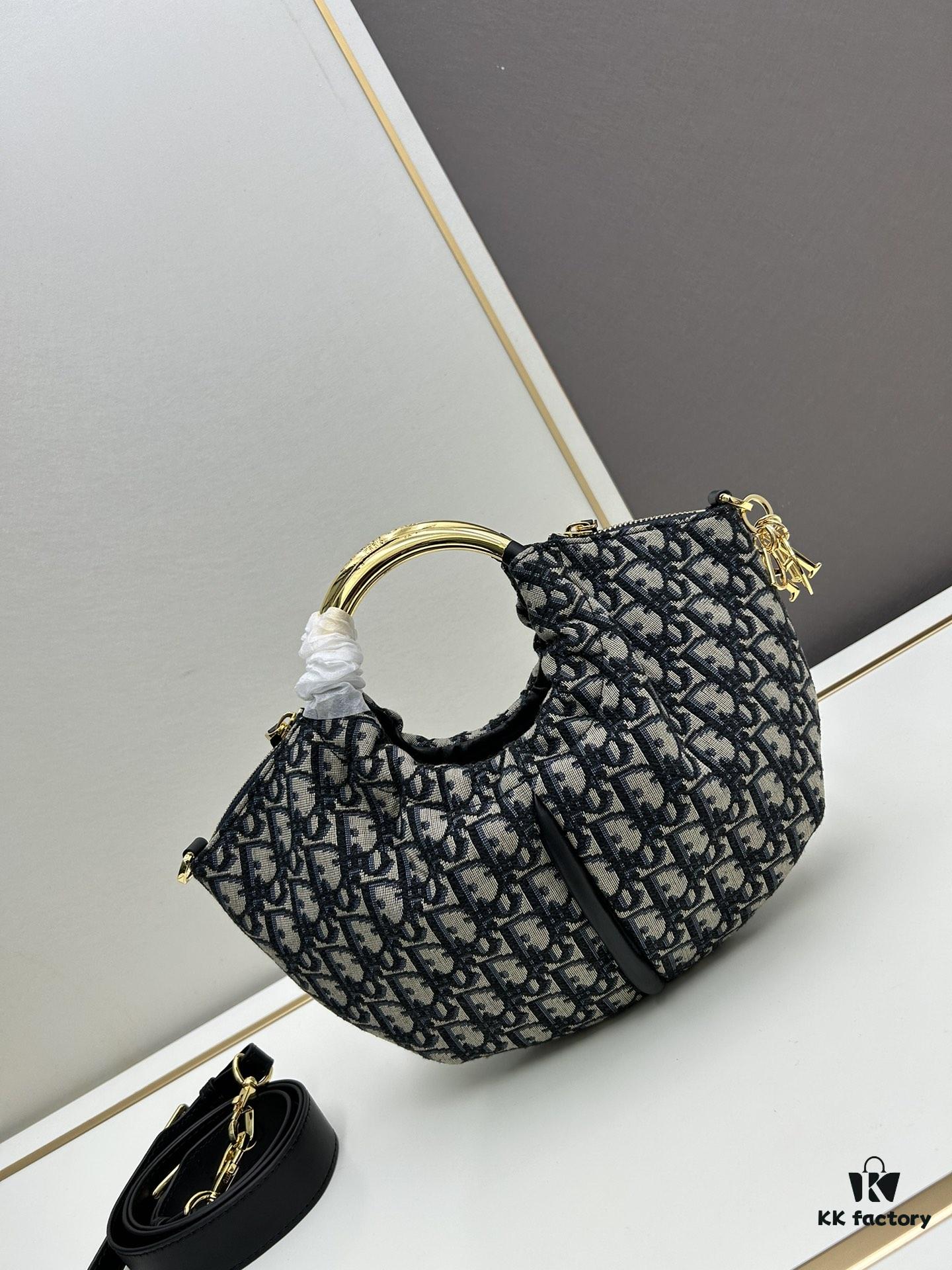 DIOR 2025 New Vintage-Style Puff Bag in Leather and Fabric