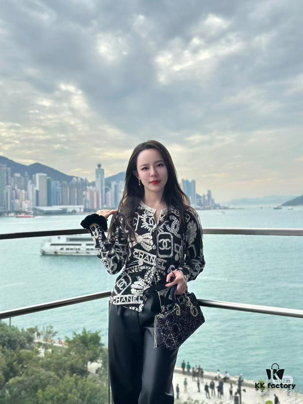 Ilady Dio.r Coarse Houndstooth Black Canvas and Leather Handbag with Adjustable Strap