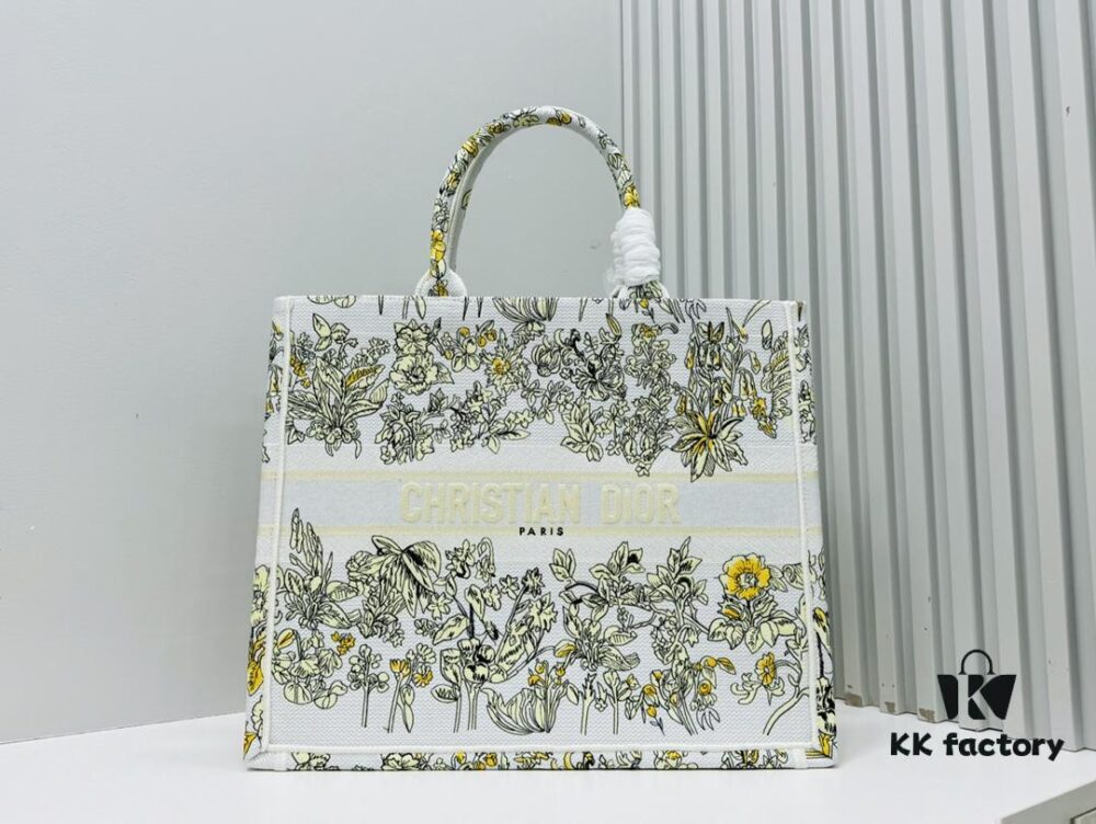 Large Original Order Thick Yarn Fabric Dior Book Tote