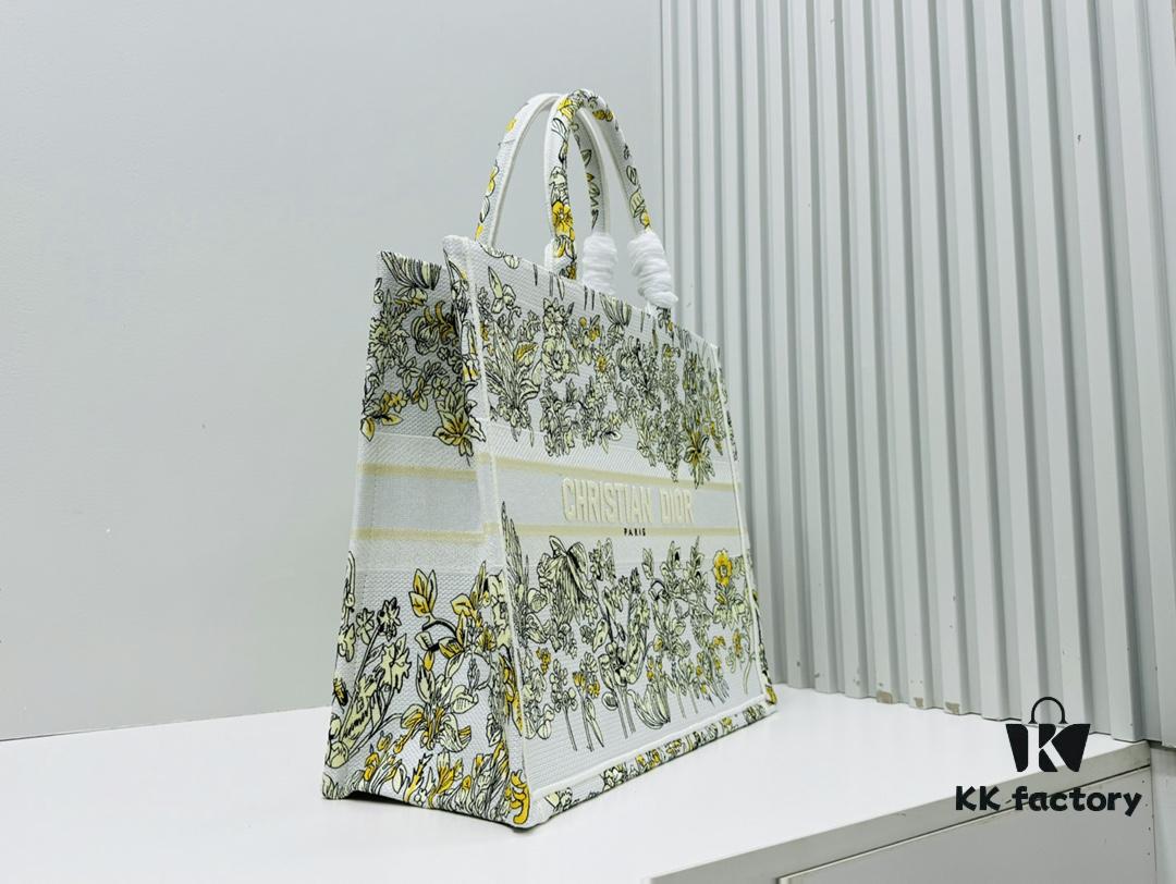 Large Original Order Thick Yarn Fabric Dior Book Tote