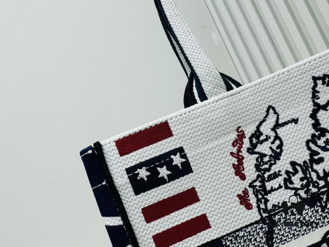 Thick Stitching, Heavy Fabric Original Order Medium Di0r Book Tote