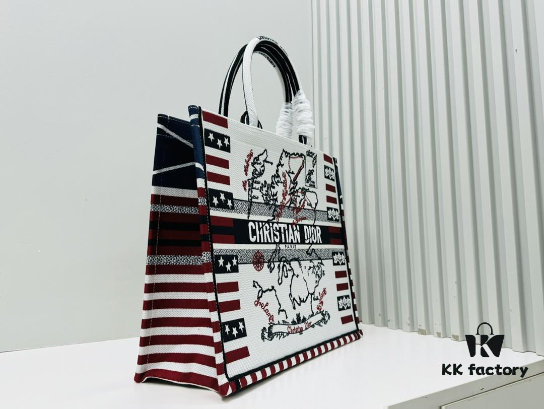 Oversized Original Order Thick Yarn Fabric Dior Book Tote