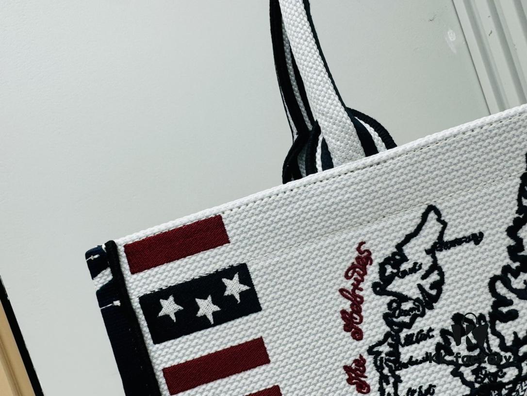 Oversized Original Order Thick Yarn Fabric Dior Book Tote