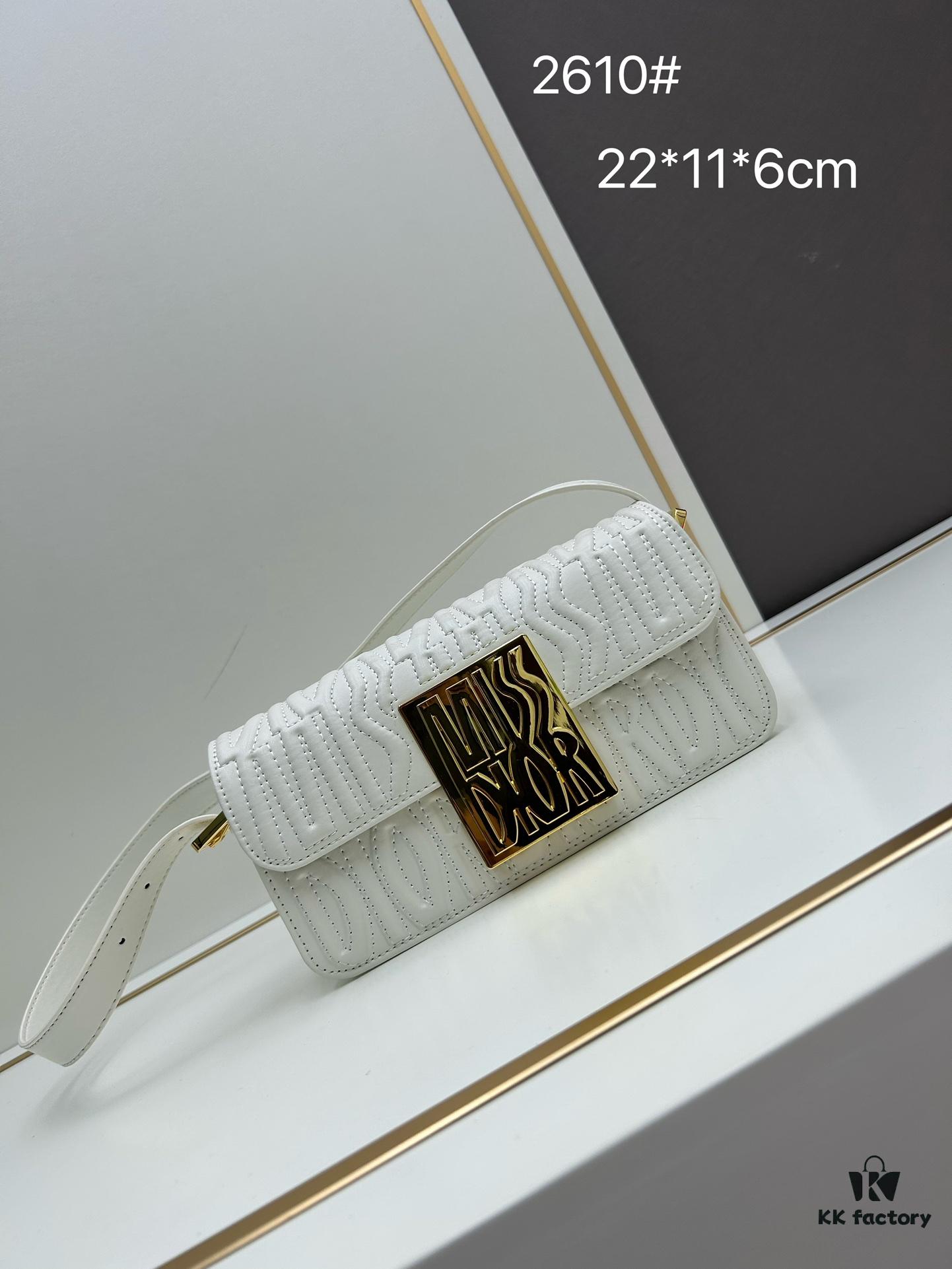 Miss Dior Quilted Leather Flap Bag in Milk White