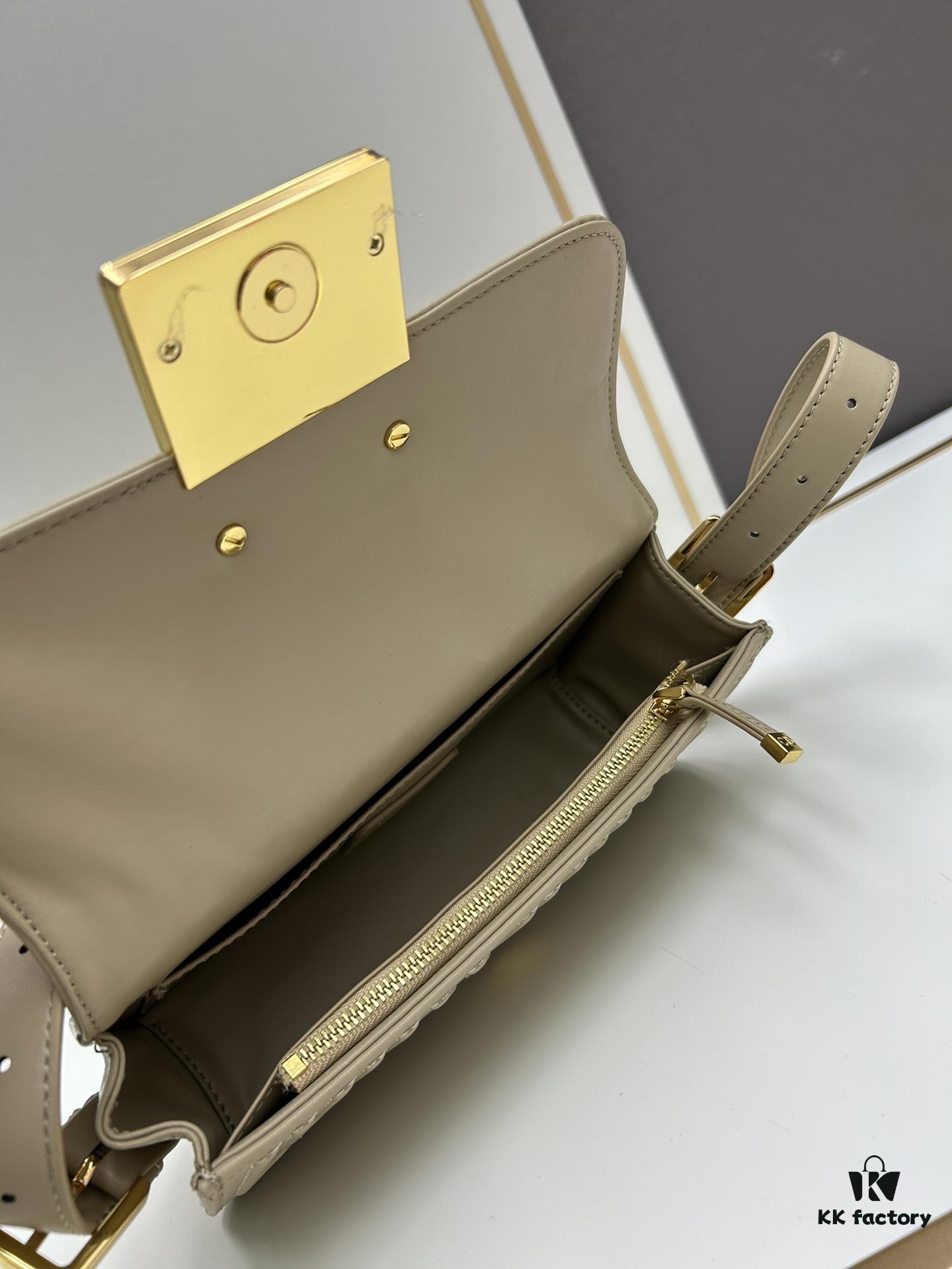 Miss Dior Quilted Calfskin Shoulder Bag in Cream White – 2024 Winter Ready-to-Wear Collection